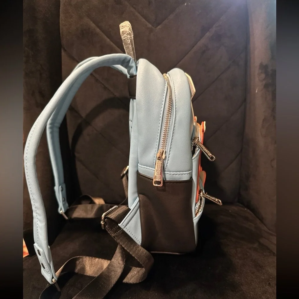 Loungefly Disney Parks Dogs Blue Figural Mini Backpack Bag Rolly Lady Pluto